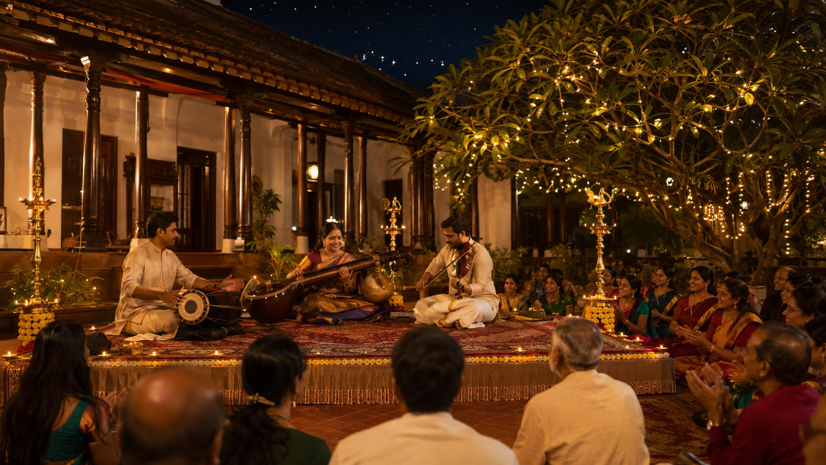 Nalangu and Sangeetham Courtyard Night